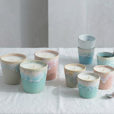 2-in-1 Sojawachs-Kerze im Stoneware-Becher