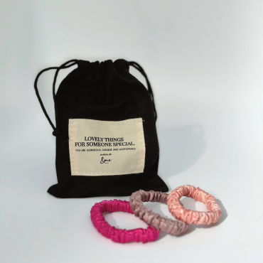 Seiden-Haargummi Set BLUSH